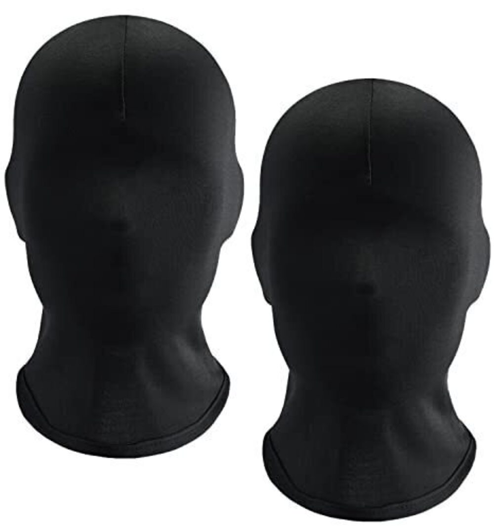 8677 2 Pieces Unisex Full Face Mask Faceless Hood Mask Halloween Cosplay